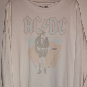AC/DC White Graphic Tee